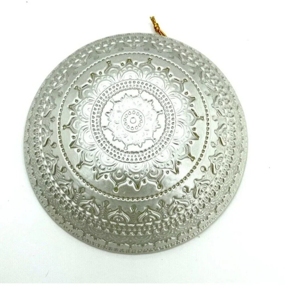 Turkish Glass Bowls Hand Painted Gold Lace Set of 4 White Glass Bowls 6.5